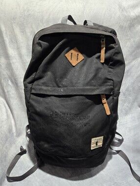 cotopaxi Black Backpack with Brown Leather Accents